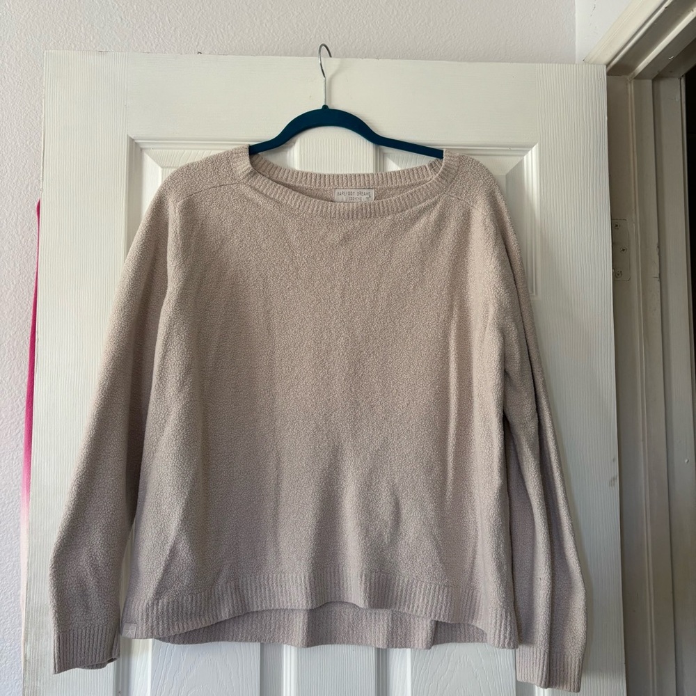 Barefoot Dreams CozyChic Lite Women's Cream Sweater